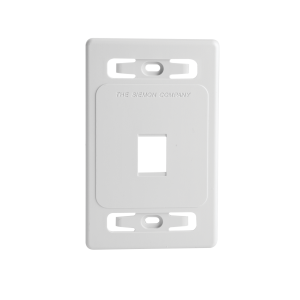 Placa de pared modular MAX, de 1 salida, color blanco, version bulk (Sin Empaque Individual)