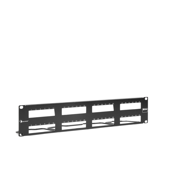 PATCH PANEL MAX VACIO ID VERTICAL UTP 48 PTOS PLANO 2U NEGRO - J@S Networks