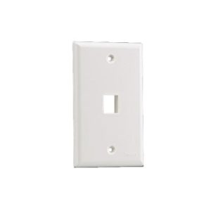 Placa de Pared Vertical, Salida Para 1 Puerto Keystone, Color Blanco