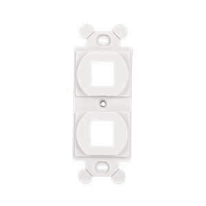 Marco de Módulo Dúplex, Para Placas Frontales Estándar NEMA 106, Acepta 2 Módulos Keystone, Color Blanco