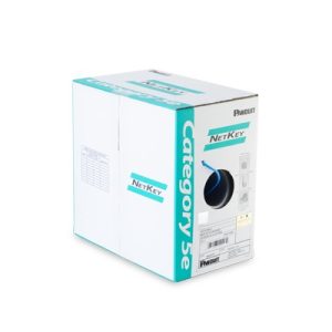 Bobina de Cable UTP de 305 m. de Cobre, NetKey, Azul, Categoría 5e (24 AWG), Riser (CMR), de 4 Pares