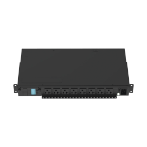 PDU Monitoreable (MI) para Distribución de Energía, Enchufe de Entrada NEMA 5-15P, Con 8 Salidas 5-20R, Horizontal 19in, 120 Vca, 15 Amp, 1UR