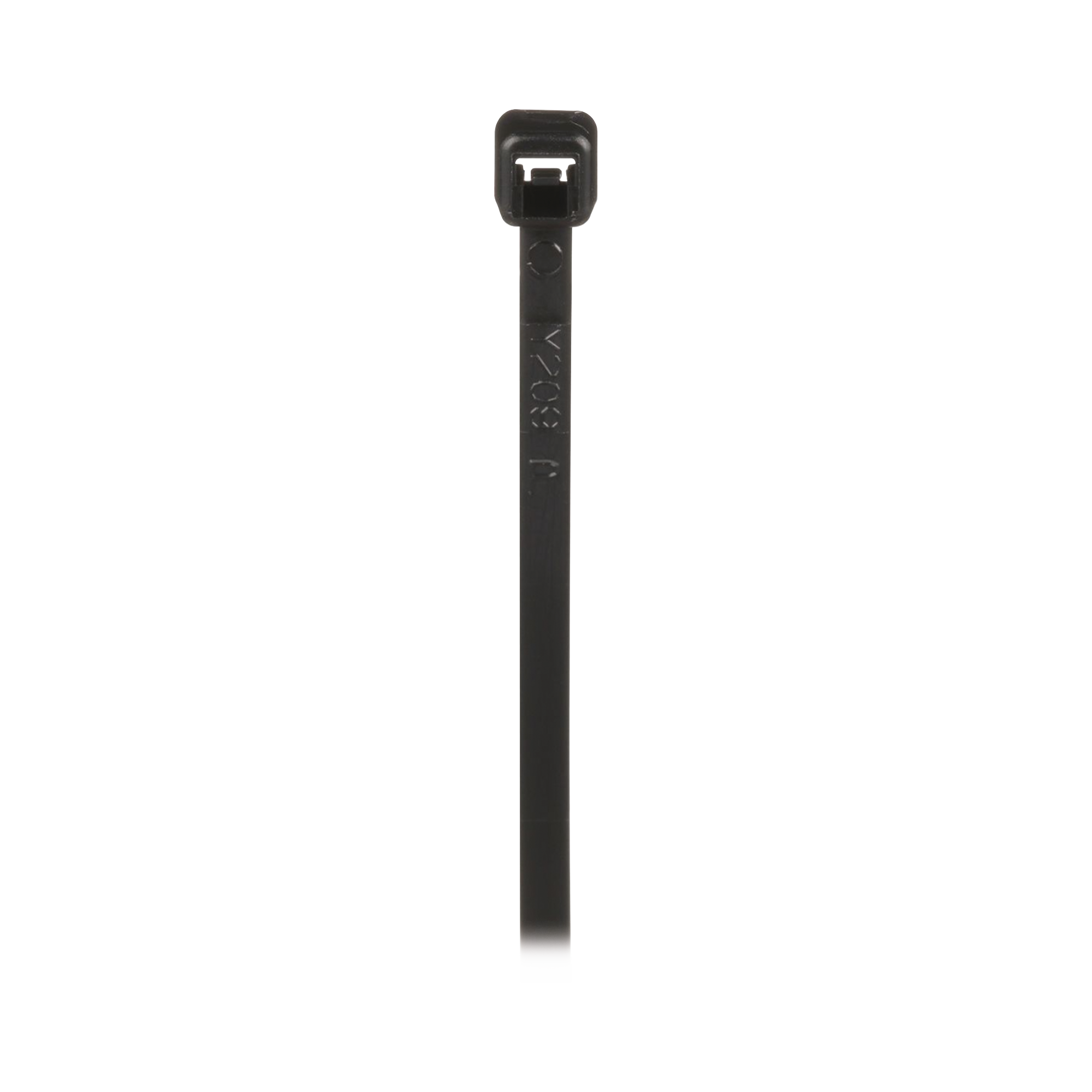 Cincho de Nylon 6.6 de Bloqueo, 203 mm largo x 2.5mm ancho, Color Negro, Exterior Resistente a Rayos UV, Paquete de 1000pz