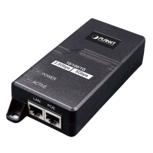 Inyector PoE 802.3 af/at, Hasta 30 W, con Puertos de 10/100/1000Mbps/ 2.5 Gbps/5 Gbps
