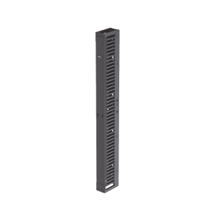 Organizador Vertical PatchRunner™, Sencillo (Solo Frontal), Para Rack Abierto de 45 Unidades, 6 in de Ancho, Color Negro