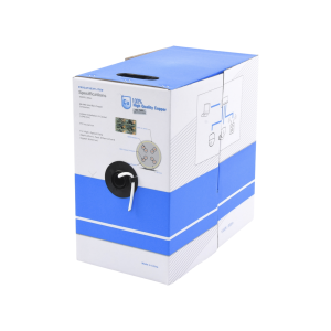 Bobina de cable de 305 m, Cat5e, para intemperie, sin blindar, color blanco, UL, para aplicaciones en CCTV y redes de datos. Requiere tubería para su correcta instalación en ambientes exteriores.