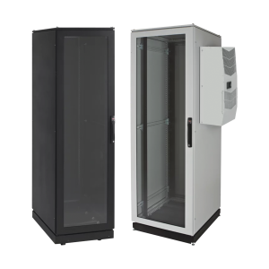 Gabinete de Telecomunicaciones ProLine V/D, 600 mm de Ancho, 1000 mm de Profundidad, Compatible Con Aire Acondicionado Tipo G52, NEMA 12, 42 UR, Color Negro