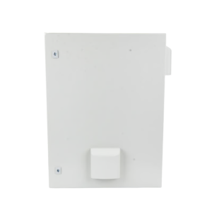 Gabinete Ventilado de Acero IP55 Uso en Exterior (400 x 600 x 250 mm) con Placa Trasera Interior Metálica y Compuerta Inferior Atornillable. Incluye Ventilador, Ventilas, filtros, Chapas y Llave T.