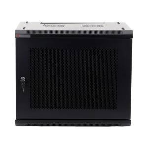 Gabinete PRECISION, Con Puerta Perforada, de 19in, 9UR, 450mm de Profundidad, Color Negro