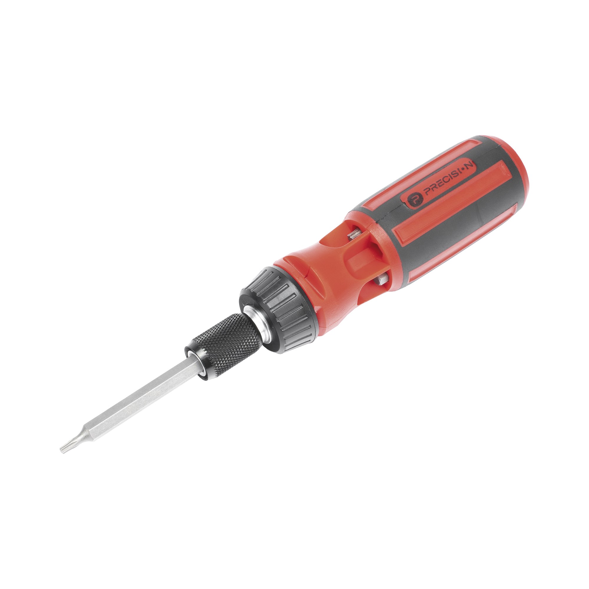 Desarmador 6 en 1 con Mango de Agarre Plástico (Torx de Seguridad #10 y #20, Hexagonal #5, PH0, PH2, Plana #5)