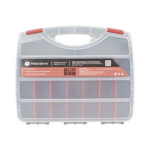 Caja Organizadora con 21 Divisiones Fabricada en Plástico de Alta Resistencia de 38x31x7 cm.