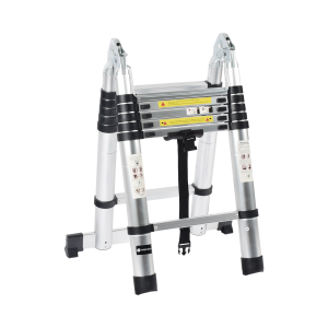Escalera Telescópica de Aluminio Tipo Tijera de 1.9 + 1.9 Metros de Altura