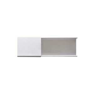 Canaleta blanca sin división, de PVC auto extinguible, 48 x 16 x tramo 2.5m (6101-01260