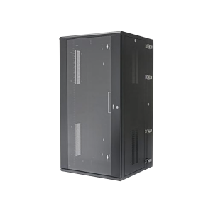 Gabinete PanZone de Montaje en Pared, de 19in, Puerta con Ventana de Seguridad, 26 UR, 635mm de Profundidad, Color Negro