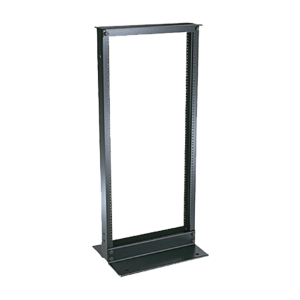 Rack de Dos Postes Estándar de 19 in, Rieles Numerados y Roscados #12-24, Fabricado en Aluminio, 24 Unidades de Rack, Color Negro