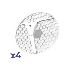 (LHG XL 5 ac 4 Pack) CPE y PtP en 5GHz  802.11 a/n/ac con Antena de Rejilla de 27dBi. "Ahora con Más Velocidad y Mayor Distancia"