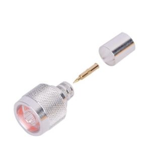 Conector N Macho de Anillo Plegable en Cables con Conductor Central AWG-11 ó 13 tipo RG-8/U (BELDEN 8237), RG213/U (8267), RG214 (8268).