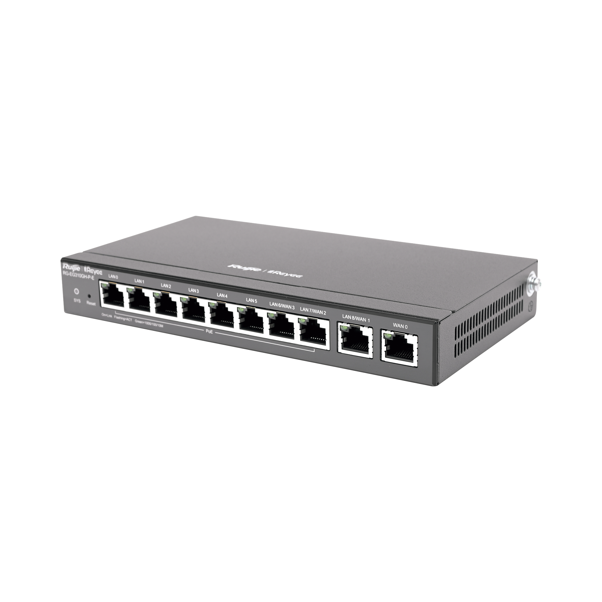 Router Balanceador con Función SD-WAN, 6 puertos LAN y 2 puertos LAN/WAN POE+ af/at gigabit hasta 110w, 1 puertos LAN/WAN gigabit y 1 Puerto WAN gigabit, hasta 350 clientes con desempeño de 1.5 Gbps asimétricos