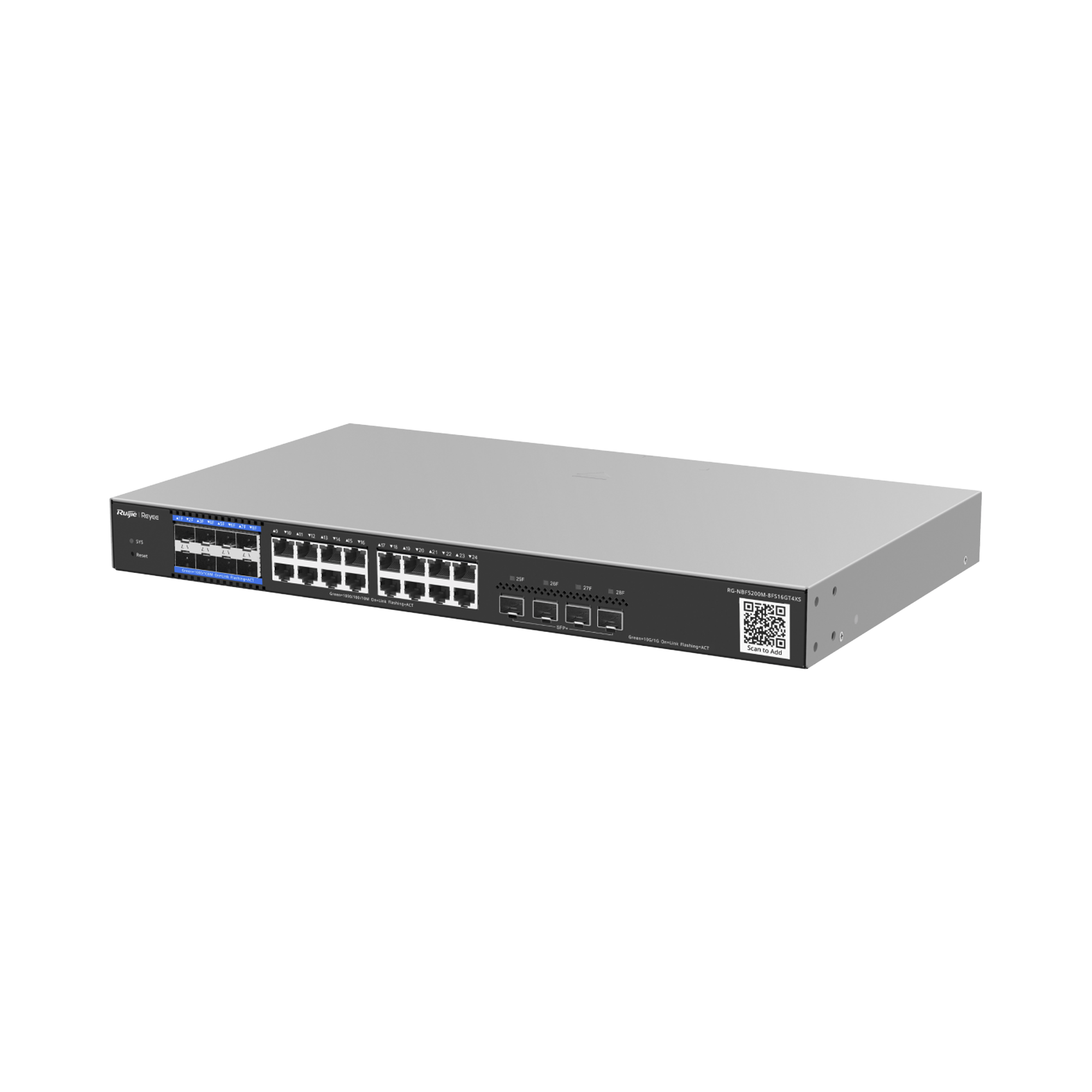 e-Lighten OLT / Switch Hibrido, Capa 3 con 8 Puertos PON 1G, 16 Puertos Ethernet 1G y 4 Puertos SFP+ 10G, perfecto para migrar a Soluciones de Fibra PON hasta 256 ONUs