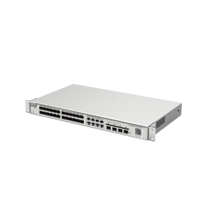 Switch administrable Capa 2+ Plus, 24 puertos SFP con 8 puertos Ethernet Gigabit y 4 SFP+ gestión en la nube