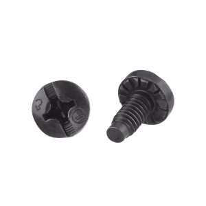 Tornillo de Unión a Tierra Con Formación de Rosca, #12-24 x 1/2, Color Negro, Bolsa de 100 Piezas