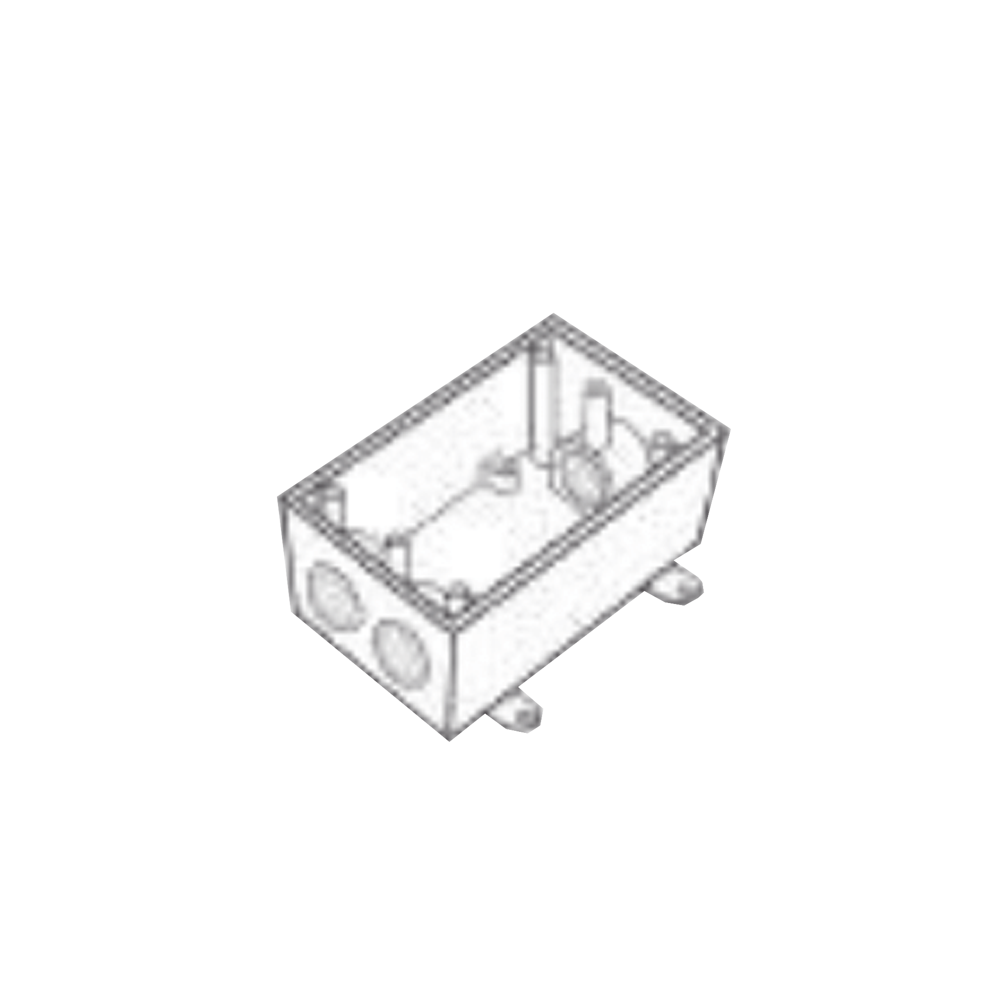 Caja Condulet FS de 1/2" ( 12.7mm) con tres bocas a prueba de intemperie.