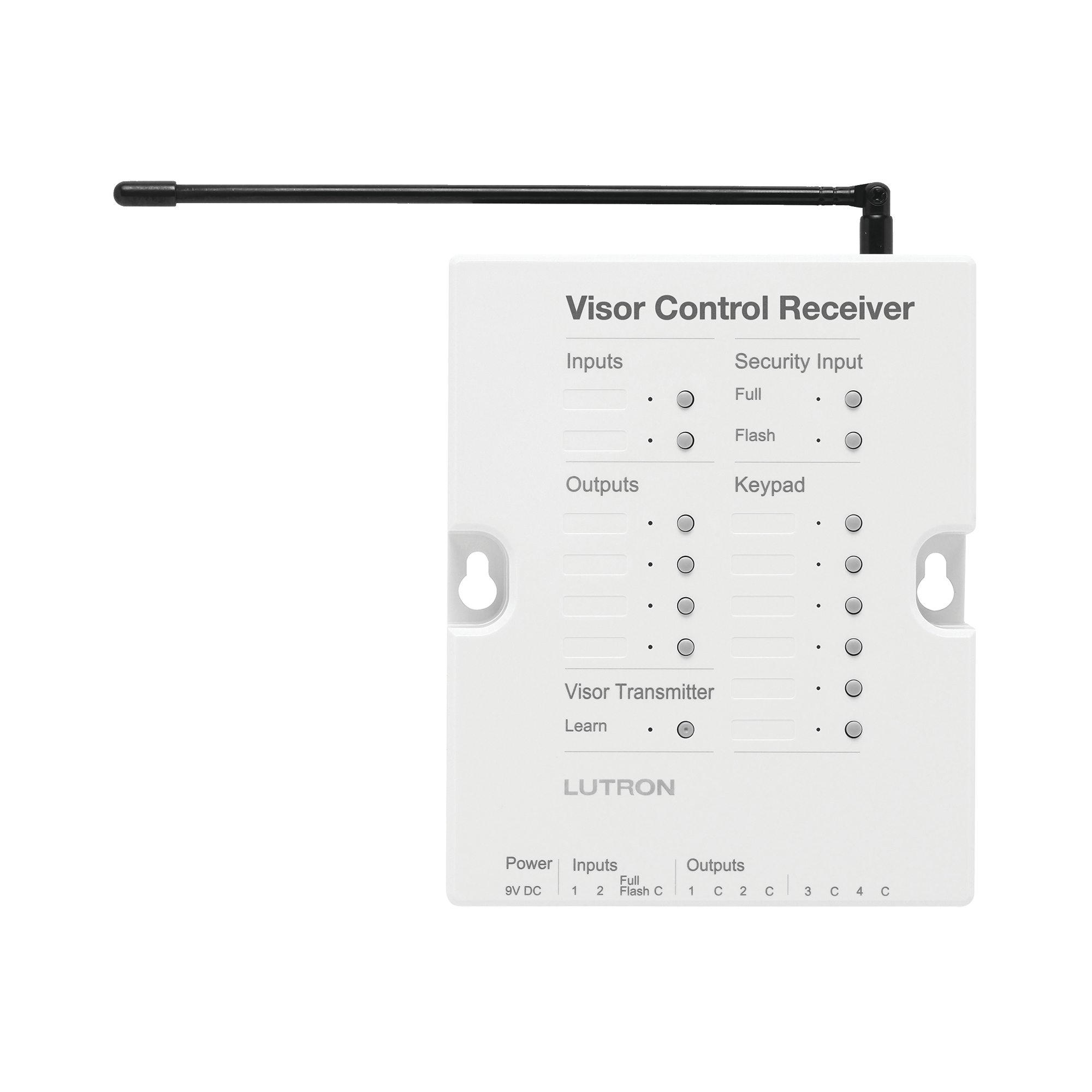 (RadoiRA2) Receptor de control para puertas de garage, regulador de iluminación. 120V, 4 salidas de relay y 2 entradas. Complementar con RRMAIN de RadioRa2 Lutron.