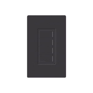 (RadioRa3) Botonera Sunnata Negro 3 escenas y 2 botones subir/bajar para Radio RA3, programe escenas diferentes en cada botón.