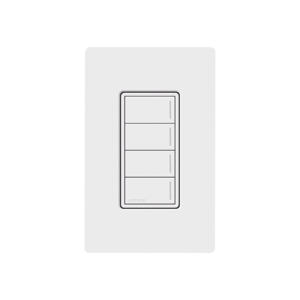 (RadioRa3) Botonera Sunnata Blanco 3 escenas y 2 botones subir/bajar para Radio RA3, programe escenas diferentes en cada botón.