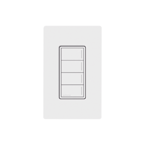 (RadioRa3) Botonera Sunnata Blanco 3 escenas y 2 botones subir/bajar para Radio RA3, programe escenas diferentes en cada botón.