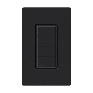 (RadioRa3) Botonera Sunnata Negro 4 escenas para Radio RA3, programe escenas diferentes en cada botón.