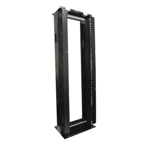 Rack de Aluminio System de 7ft x 19in, 45UR, Con organizadores verticales, conexión de tierra y accesorios de montaje