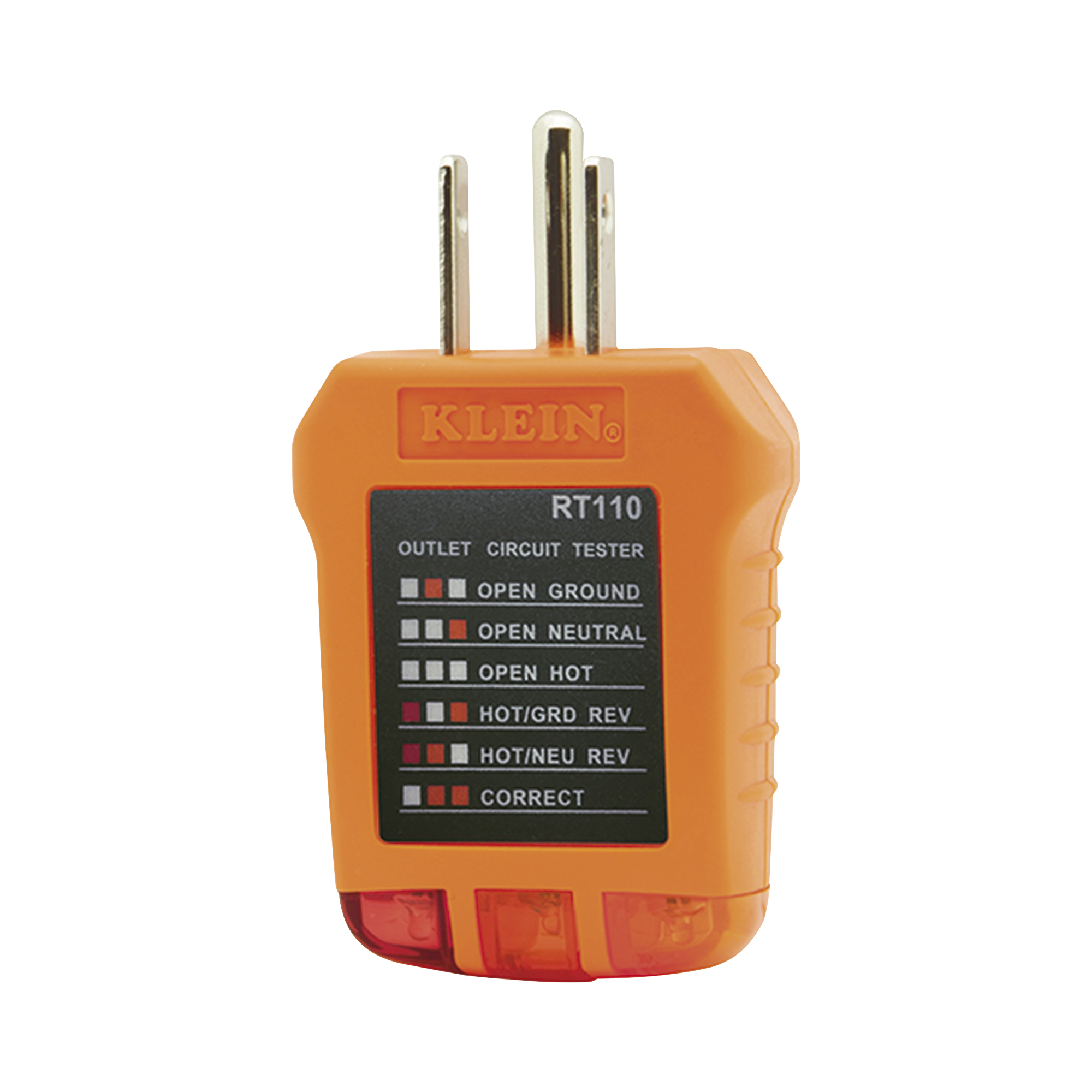 Probador de Tomacorrientes Estándar, con Secuencia de Luces para Indicar un Cableado Correcto/Incorrecto.