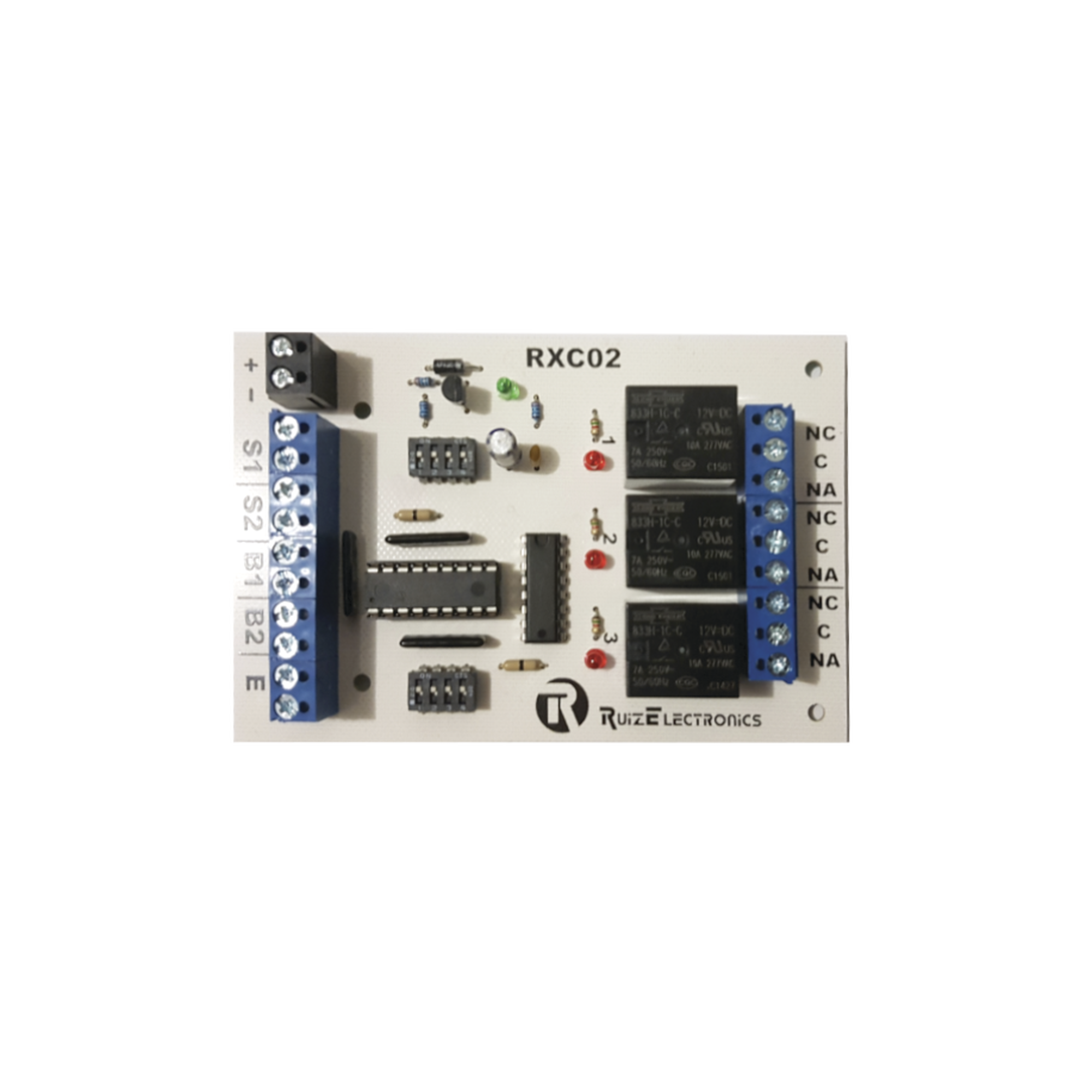 Tarjeta para control de Esclusas para 2 puertas con temporizador en desbloqueo y bloqueo/ entrada para botón de emergencia/ salida de emergencia.