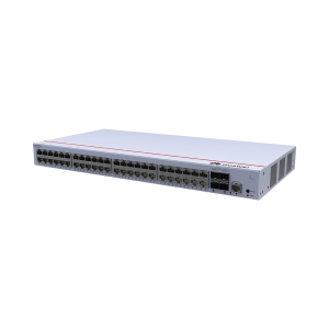 Switch de Distribución/Core Gigabit Administrable Capa 3 / 48 puertos 10/100/1000 Mbps / 4 Puertos 1GE SFP Uplink / ERPS / Rutas Estáticas / iStack / Administración Nube Gratis