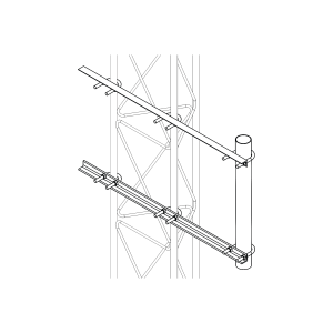 Brazo Lateral Liviano para Tramo STZ30G Galvanizado por Inmersión en Caliente.