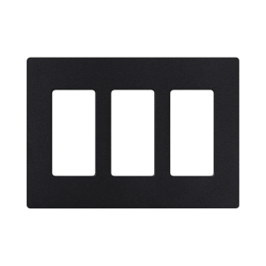 Tapa con 3 espacios, color negro mate.