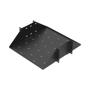 Charola para Soportar Equipos en Rack de 19", Profundidad Ajustable hasta 484 mm. 150 Kg de Carga, Compatible con Racks de Doble Perforación, 3U