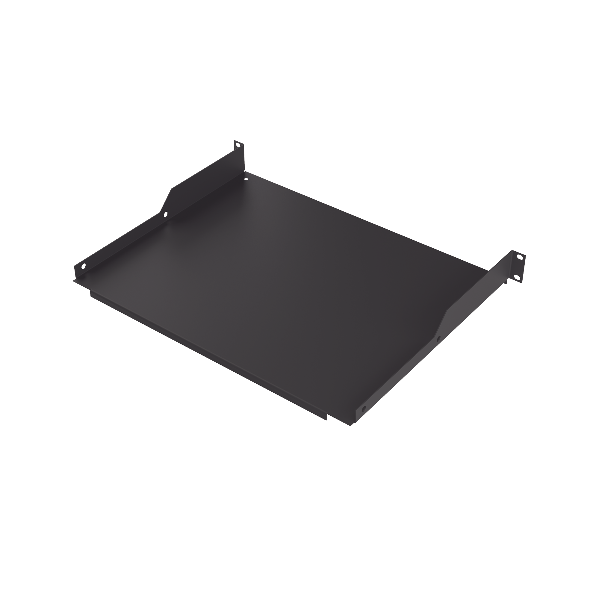 Charola para Soportar Equipos en Rack de 19 in, Profundidad de 34 cm, Color Negro, 1U