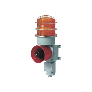 Combinación de baliza LED color Ámbar con sirena electrónica para aplicaciones de la industria pesada máx.114 dB a 24 VCD