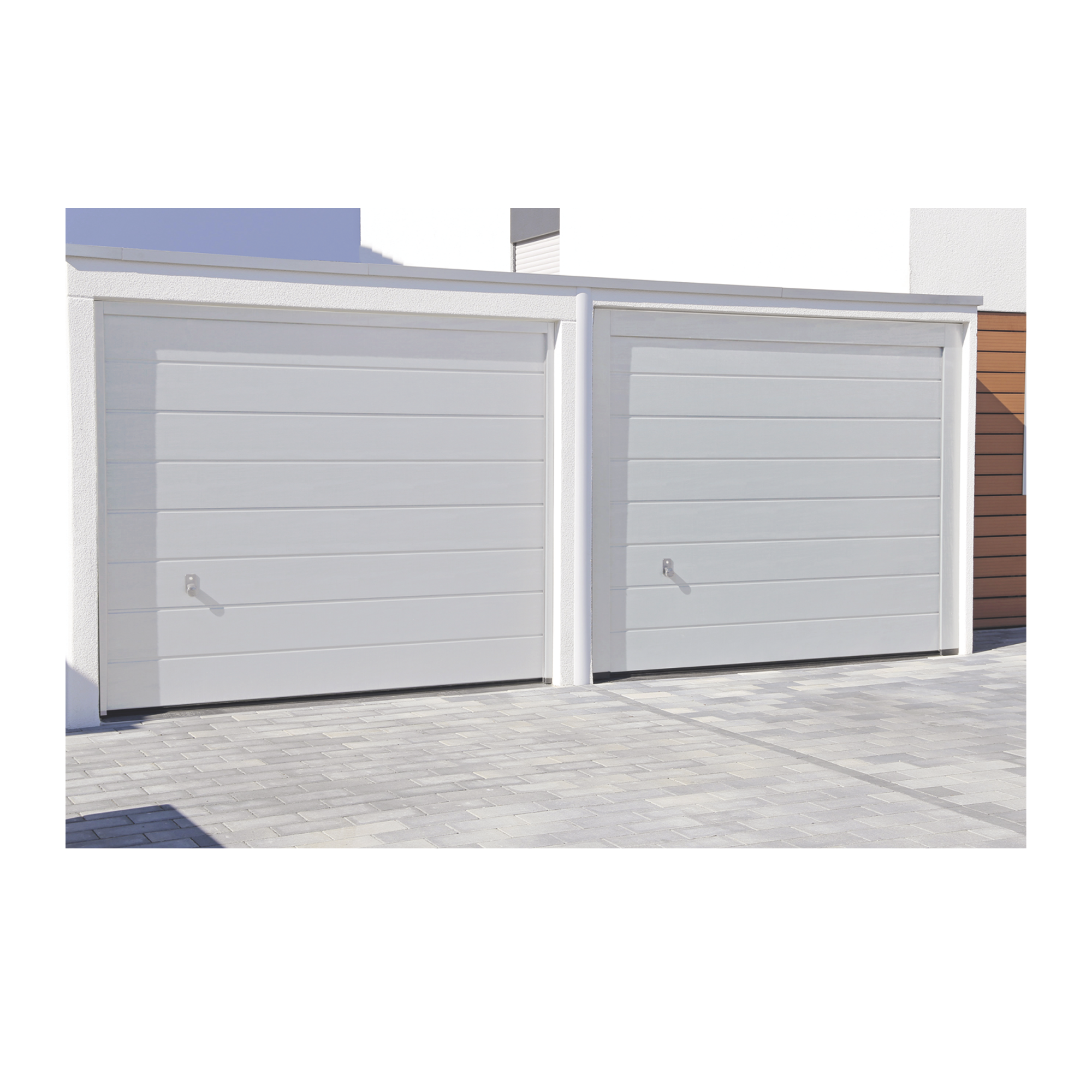 Sección para puerta de Garage / Lisa / Color blanco / Para GARAGE208 / Estilo Americana.