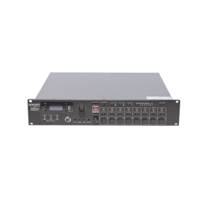 Controlador de Evacuación Por Voz | 500 W | 8 Zonas independientes | 4 entradas de audio y 2 entradas de micrófono