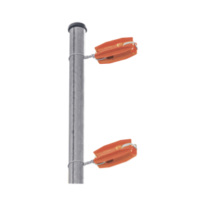 Aislador de color Naranja para postes de esquina de alta Resistencia con Anti UV de uso en cercos eléctricos
