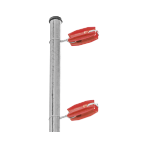Aislador de color Rojo para postes de esquina de alta Resistencia con Anti UV de uso en cercos eléctricos