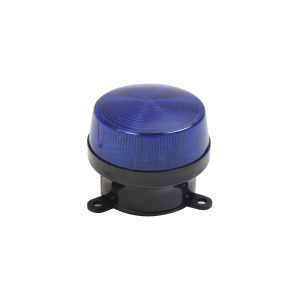 Mini estrobo color azul con montaje de pestaña.