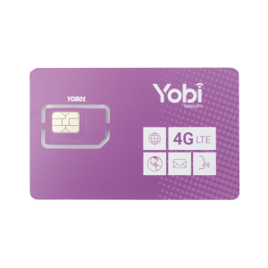 SIM Yobi para dispositivos móviles 3G/4G con recarga de 1GB cada mes durante 1 año de servicio (solo datos)