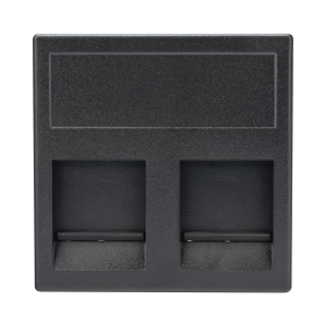 Módulo Color Grafito con 2 Espacios para Jacks Keystone / (KB76/14)