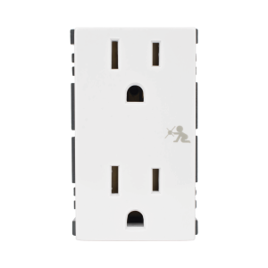 Módulo Color Blanco Duplex de Contactos Eléctricos / Necesita el SM-ADAP-FP Para Fijar a caja para Pavimento / (25424-30)