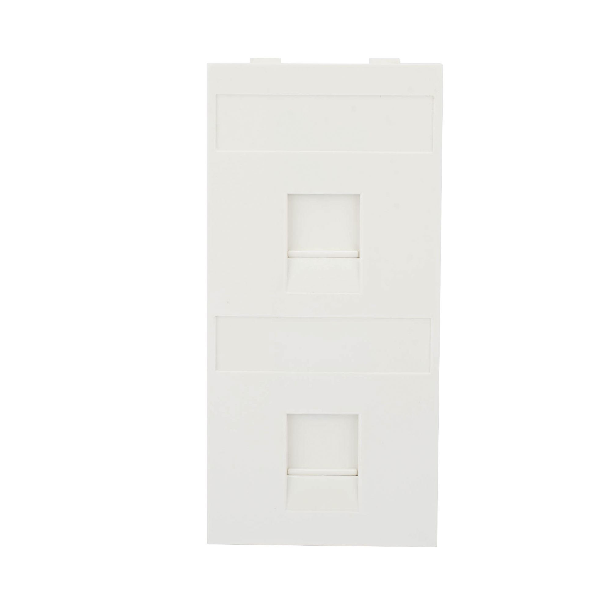 Módulo Color Blanco Con 2 Espacios para Jacks Keystone para Instalarse en la caja de Pavimento / (S76B/9)
