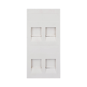 Módulo Color Blanco Con 4 Espacios para Jacks Keystone para Instalarse en la caja de Pavimento / (S76C/9)